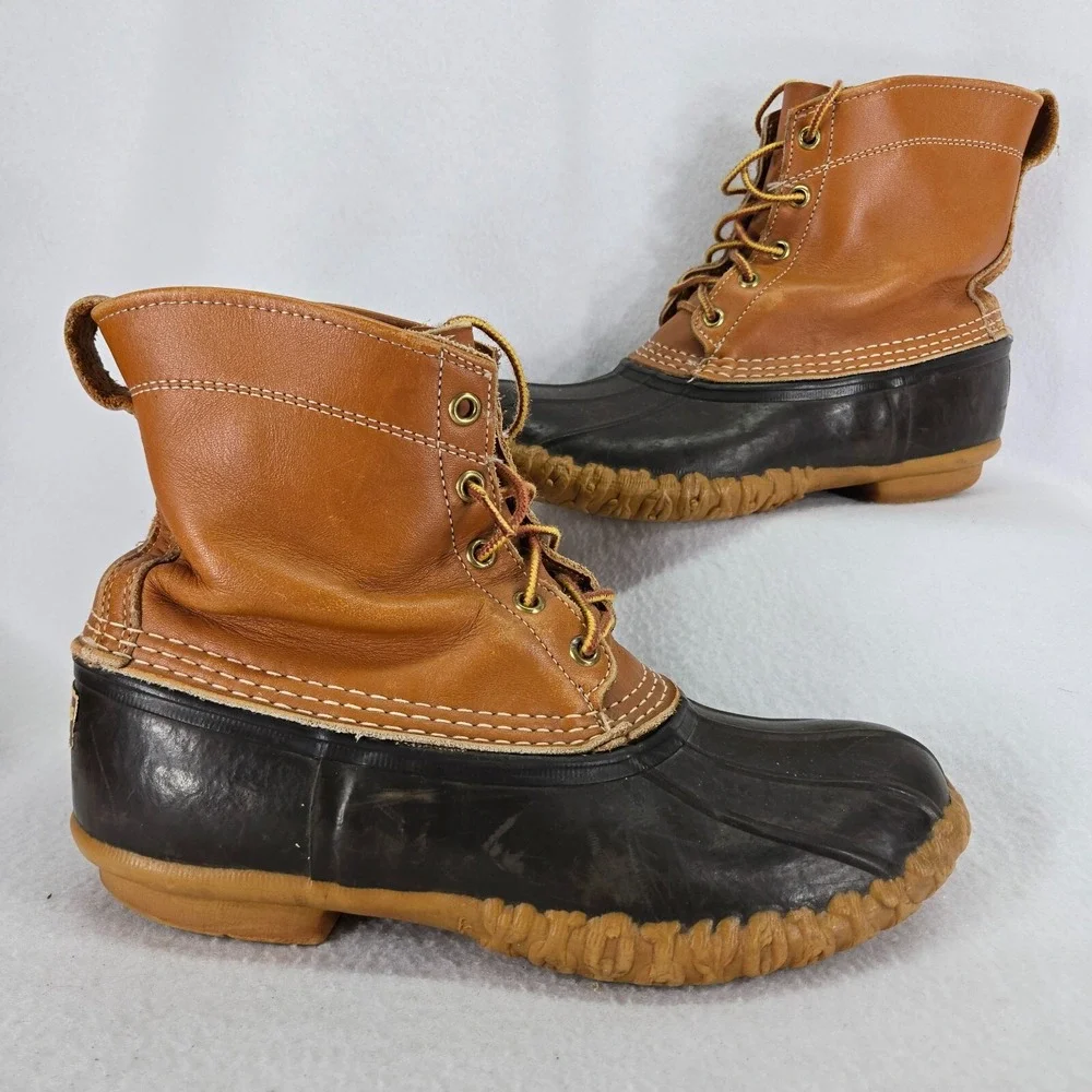 Vintage LL Bean Duck Boot Womens 10 LM Brown Leather 6